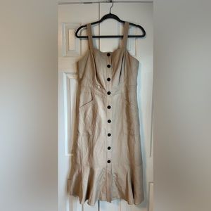 Banana Republic linen blend, button down midi dress.